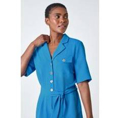 Jumpsuits & Overalls Roman Textured Tie Waist Playsuit Light Blue
