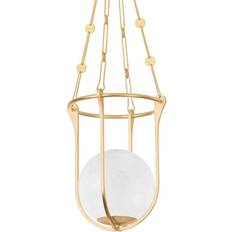 Pendant Lamps Hudson Valley Lighting Verbank Vintage Gold Leaf Pendant Lamp 13.8"