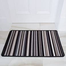 The Rug House Indoor Door Mat Black, Grey