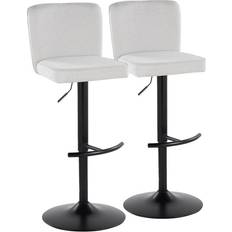 Adjustable Seat Bar Stools Lumisource Henry Black Bar Stool 46.5" 2