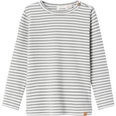 122/128 Blusar & Tunikor Barnkläder Lil'Atelier Limestone Gago Kre Slim Blus Noos - Limestone