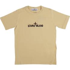 Stone Island Junior Beige T-shirt For Boy With Logo