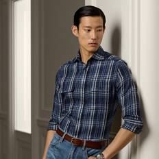 Polo Ralph Lauren Purple Shirts Polo Ralph Lauren Plaid Twill Shirt in Indigo Blue