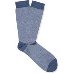 Sunspel Socks Sunspel Organic Cotton Sock Polar Blue/Airforce Twist