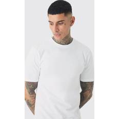 boohooMAN Tall Basic Muscle Fit T-shirt - White