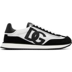 Dolce & Gabbana Men Trainers Dolce & Gabbana Black White Mixed-Material 'DG' Cushion Sneakers 8I050 Bianco/Nero IT