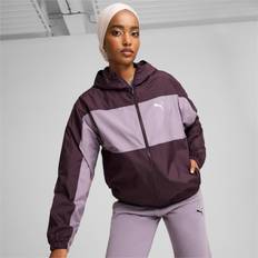 Puma Purple Outerwear Puma Mesh Lined Windbreaker Jacket - Purple