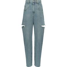 Jeans in denim strappati Woman Blue