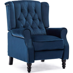 Althorpe Velvet Midnight Blue Armchair 105cm