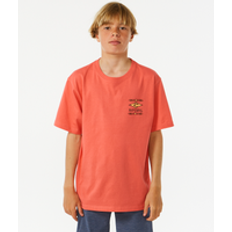 Rip Curl Boys Lost Islands Logo T-Shirt in Hot YRS