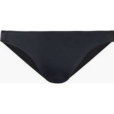 Womens Black Dip Mid-rise Bikini Bottoms BLACK