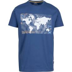 T-shirts Trespass Mens Chera Casual Printed Short Sleeve T-Shirt Indigo