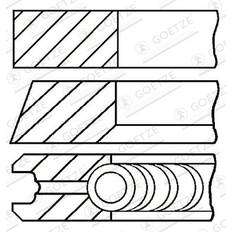 Motorteile 08-139507-00 Juego De Segmentos De Pistón 81,5 0,5 Volkswagen Golf 5 Caddy 3 Jetta 3 AUDI A3 Hatchback