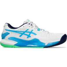 Men - Synthetic Racket Sport Shoes Asics Gel-Resolution 9 M - White/Digital Aqua