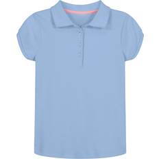 Girls uniform Nautica Girl's School Uniform Short Sleeve Polo Shirt - Light Blue