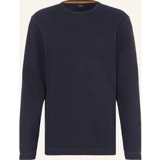 Truien BOSS Tempesto Longsleeve Met Structuur - Donkerblauw