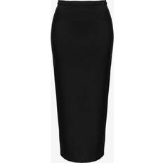 Long Skirts Pinko Long pencil skirt with slit, Noir limousine