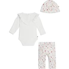 Vita Övriga sets Barnkläder Tommy Hilfiger Gåvoset Body L/æ/Byxor/Mössa White Flower 74 Body L/Ä