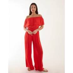 Red - Women Jumpsuits & Overalls Blue Vanilla Bardot Jumpsuit Red