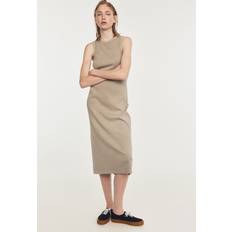 H&M Midi Dresses H&M Dame Brun Ribbet midi-kjole