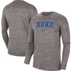 Sports Fan Apparel Nike Men's Heather Gray Blue Devils Team Velocity Performance Long Sleeve T-shirt Heather Gray