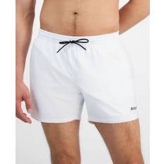 HUGO BOSS Swimming Trunks HUGO BOSS Men's Lee Drawstring 5.3" Swim Trunks, Created for Macy's White