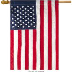 Briarwood Lane American flag applique & embroidered house flag stars &