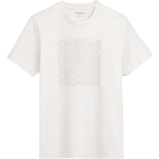 Coach Tonal Signature T Shirt In Organic Cotton - Off White