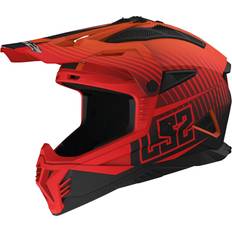 LS2 Crosshjelm MX708 Fast II Duck - Matt Hi-Vis Oransje/Rød