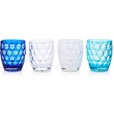 Mario Luca Giusti Lente Blue Multicolor Bicchiere 39.9cl 4pcs