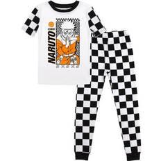 Black Pajamases BioWorld Youth White Naruto T-Shirt & Pants Sleepwear Set