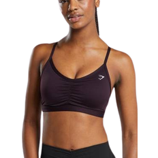 Gymshark Ruched Sports Bra - Plum Brown