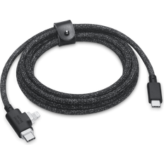 Native Union Belt Cable Duo Pro 240W – 8ft Ultra-Strong Braided Universal Charging Cable – Made with Recycled Materials – 2-in-1 MFi Certified Connectors for Lightning & Type-C Devices Cosmos