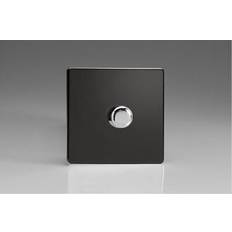 IP54 Dimmers Varilight jdlsm101s v-pro smart wifi dimmer, screwless premium black, 120w max