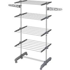 4-Tier Large Clothes Airer Stainless Steel Clothes Drying Rack Grey