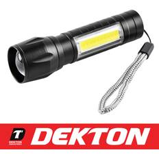 Cheap Camping Lights Dekton LED Torch 100 Lumens 100m Flashlight USB Rechargeable With Case