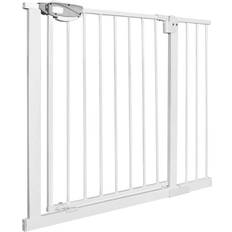 XMTECH Safety Gate, Justerbar längd dim.95-105 cm, Tvåvägsöppning utan borrning, vit, för barn och djur