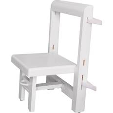 White Stools Busy Kids Fold N Store Step Stool White