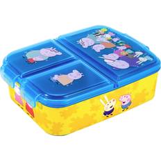 Peppa Pig kids childrens multi compartment sandwich travel lunch box, bpa free