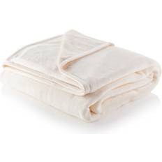 Minky super soft luxury cream Blankets Beige, White (180.1x)