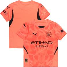 Men Football Kits Puma 2024-2025 Man City Goalkeeper Shirt Neon Sun Kids