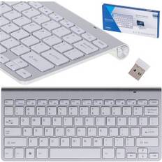 Pricenet Kompakt Trådlöst Tangentbord Silver USB 10m