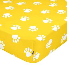 Dra på lakan - Multifärgade Underlakan HappyFriday Fitted Sheet MR Fox 90 x 200 x 32 cm Underlakan Gul, Multifärgad (200x89.9cm)