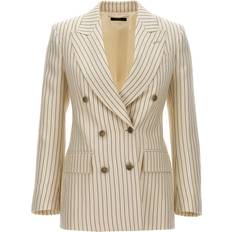 Jacketts Tom Ford Striped Double Breasted Blazer White/Black female