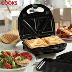 Cooks Professional G1133 3-in-1 Sandwich Maker and Grill Black