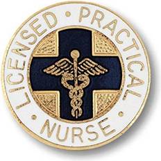 Gold Brooches Prestige Medical Emblem Pin, Licensed Practical Nurse Blue Cross