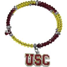 NCAA USC Trojans Memory Wire Crystal Bracelet