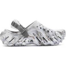 Grey - Women Clogs Crocs Echo Marbled Clog - Moonlight/Multi