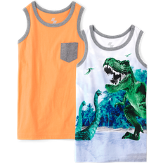 Boys - S Tank Tops Children's Clothing The Children's Place Kid's Dino Pocket Tank Top 2-pack - Multi Clr (3039609-BQ)