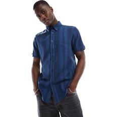 Ben Sherman Kläder Ben Sherman Short Sleeve Linen Shirt - Dark Blue